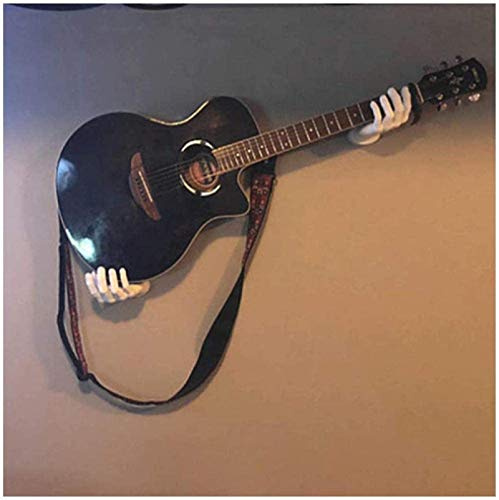 ABenxxou Support Mural 3D pour Guitare à Main - Support Mural en Forme de Main - Support Mural Robuste pour Guitares de Toutes Tailles - Blanc
