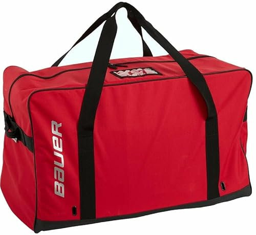 Bauer S21 Core Carry Senior - Borsa da hockey su ghiaccio, colore: Nero/Rosso