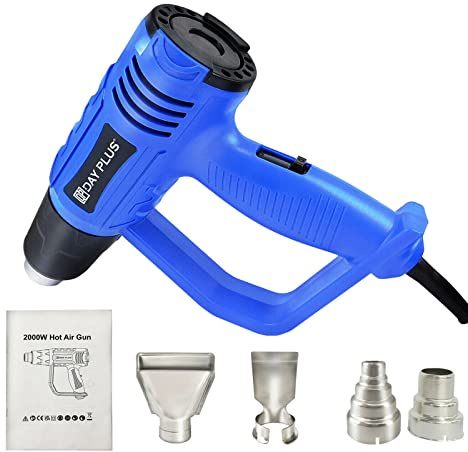 Pistola de aire caliente eléctrica 2000 W secador de soldadura termorretráctil decapante 4 boquillas para bricolaje, encogimiento de PVC, decapado de pintura, manualidades, disolver adhesivos