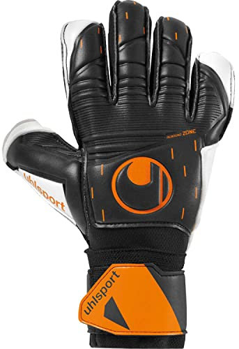 uhlsport SPEED CONTACT SOFT FLEX FRAME Torwarthandschuhe Fußball schwarz/weiß/fluo orange Größe 9