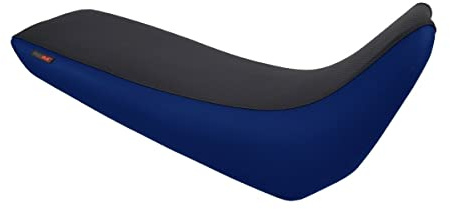 Funda de asiento compatible con Yamaha XT600 1995-2004 negra/azul (C)