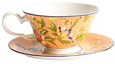 Tetera De Cerámica Tetera De Porcelana Juego De Té De La Tarde En Inglés Británico con Taza De Café China De Hueso Y Tetera Tetera Taza De Té Negro Cerámica 1100Ml