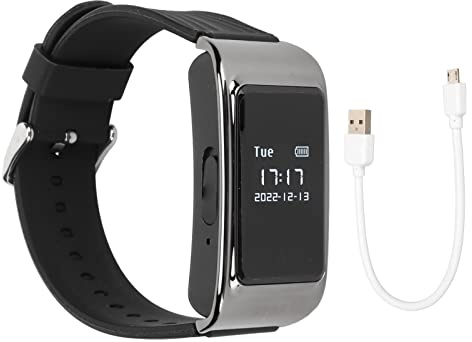 Grabadora de Voz Ver Grabadora Activada por Voz, Cámara Espía Reloj de Cámara Oculta con Grabación de Videos HD 1080P, para Aula de Discurso de Reunión Interior Al Aire Libre (8G)