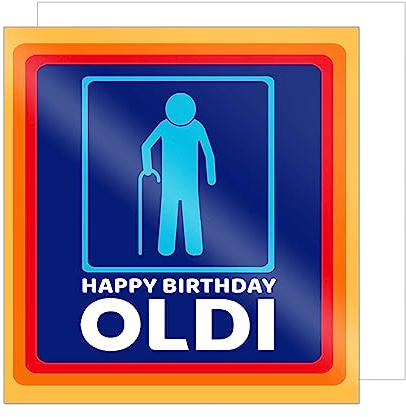 Edition Seidel Premium quadratische Geburtstagskarte mit Umschlag. Glückwunschkarte Happy Birthday Karte Geburtstag Humor Lustig Mann Oldi (GQ104)