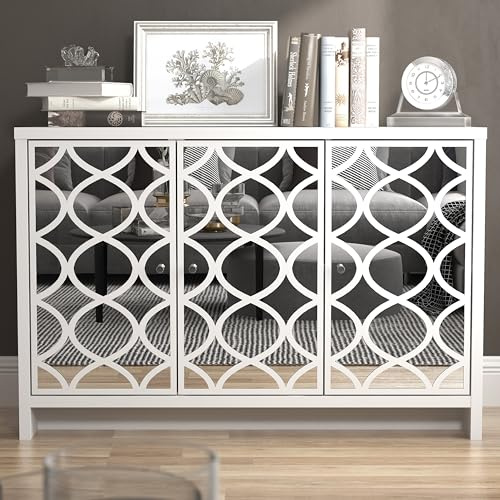 Galano Iris 3 Door Sideboard - Storage Drawer Cabinet for Living Room, Bedroom, or Kitchen