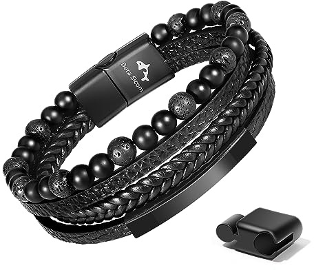 Dora Sicom Armband Herren - Ein Statement für den modernen Mann - Gliederarmband aus Kunstleder - Das perfekte Geschenk für Männer