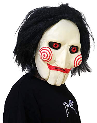 Yearsahrk Saw Maske Horror Jigsaw Clown Scary Billy Maske Karneval Halloween Kostüm Cosplay Latex Requisiten