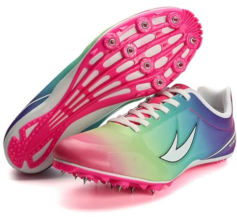 LuminescentDream Professionelle Sprint Sport Turnschuhe,Unisex Spiked Sprint Leichtathletik-Laufschuhe,rutschfeste Turnschuhe Sprint-Spikes for Kinder Jungen Mädchen Damen Herren