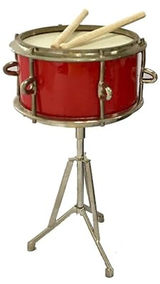 modèle Ornements d'instrument de Musique Mini Caisse Claire Miniature De 9cm, Modèle D'instrument De Musique, Accessoires De Décoration (Color : Crimson)