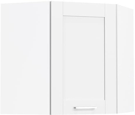 Küchenschrank hängend, Maße ca. H. 60 x B. 57 x T. 57 cm, Eckschrank, Hängeschrank mit zwei Fächern im Landhaus Stil, Küchenmöbel - Colura
