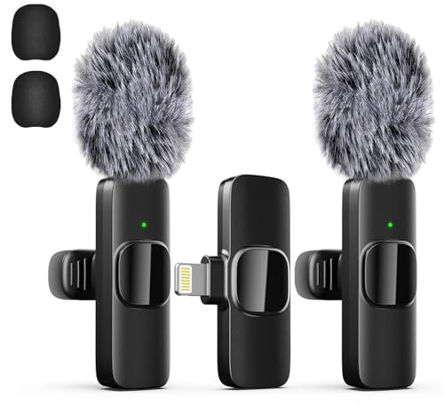 Labstandard Microphone cravate professionnel sans fil pour iPhone, iPad, mini micro d'enregistrement vidéo pour interview, podcast, vlog, YouTube et diffusion en direct, réduction du bruit, Plug &