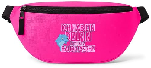 Ich hab EIN Delfin in meiner Bauchtasche - Bauchtasche | Malle | Party | Urlaub | lustige Sprüche | Festival | Umhängetasche | Pink