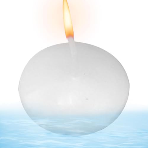 Bougies Flottantes Blanches,Petites Bougies Flottantes | Décorations de table Petites bougies allumées,Bougies chauffe-plat non parfumées, bougies flottantes pour baignoire, piscine, centre de table,