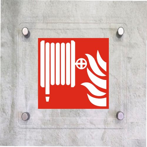 Global Targa Cartello in plexiglass Quadrato - NASPO - Con Distanziali in acciaio inox, Stampa UV (15x15 cm)