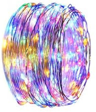 VoltShine Guirnalda de luces LED RGBY de 4 m con alambre de cobre y batería, ideal para decoraciones festivas y ambientes acogedores.