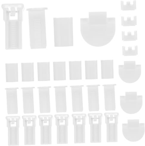 VOSAREA 32pcs Pleated Curtain Accessories Brackets Repair Tabs Replacement Parts for Window Blinds