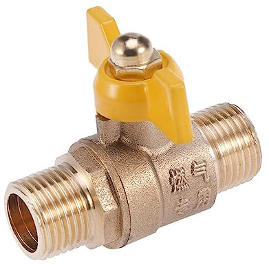 BESPORTBLE Brass Natural Gas Ball Valve Shut off for Water Heater Double Outer Wire Handle for Garden Hose and Drip Irrigation Systems