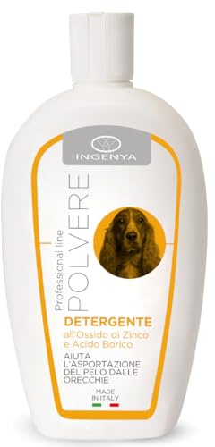 CAMON | Polvere Pulizia Orecchie 40g, Detergente e Assorbente con Ossido di Zinco e Acido Borico, Per Cani