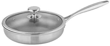 Pentola professionale in titanio a tre strati per bollire la pasta, fare zuppe/stufati e sbollentare le verdure, compatibile con induzione
