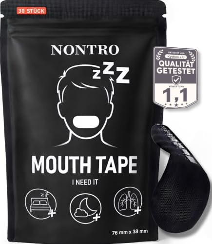 Mundpflaster Schlafen, 30er Pack, Mouth Tape for sleeping, gegen schnarchen, Premium Schnarchpflaster, bequemer Halt mit Bart, Schnarchstopper für besseren Schlaf, Antischnarch, (Universalgröße)