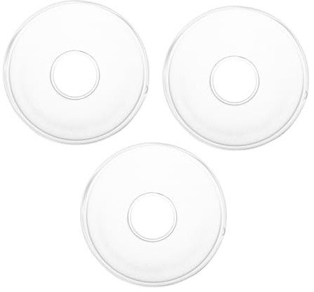 Cabilock 3pcs Glass Candle Bobeches Wax Catchers for Taper Candles Decorative Drip Catcher Glass Plate Tray