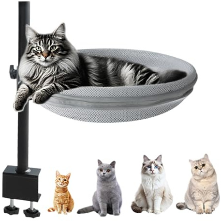 Baoqifong Skrivbords Kattbädd | 360° Snurrbara Hemmöbler För Husdjur - Avtagbar Kattbädd för Bil Garderob Bänk Husvagn Nattduksbord Inomhus Lägenhet