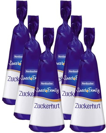 Sweet Family Nordzucker Zuckerhut 250g (6er Pack) – Klassiker für Feuerzangenbowle & heiße Getränke – Kristallklarer Zuckerblock – Einfach anzuzünden – Traditionell für gesellige Abende & Winterzeit