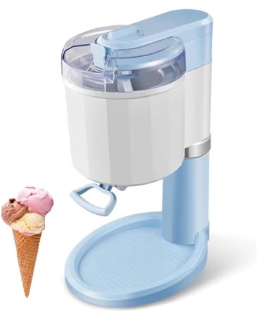 Gelatiera elettrica da 1 litro per uso domestico, multifunzione, automatica, per gelato e frappè, fai da te, per preparare rapidamente dessert surgelati sani