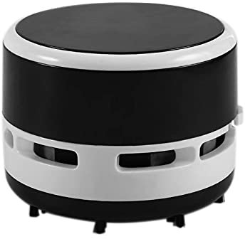 Tangentbord dammsugare, Office Desktop Eraser Shaving Dinner Table Counter Vacuum Crumb Collector Kitchen Gadget for Mom/Student/Women, Black