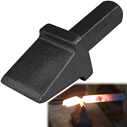 Blacksmith Anvil Hardy Cutter Tool 3/4 inch Shaft Hot Cut Tool Blacksmith Anvil Forge Tool Shank Cutter (Black)