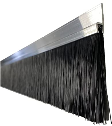 Bürstendichtung Türdichtung Türbürste Alu 70 x 1500mm Besatz: PPN schwarz