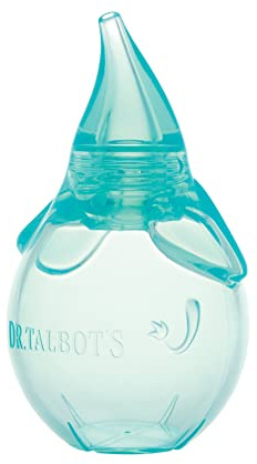 Dr. Talbot's Nasal Aspirator for Babies - Silicone - with Storage Case - Blue Elephant