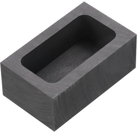 sourcing map Molde de Lingote de Grafito para Fundición de Metales de Oro, Plata y Cobre, 1.57x0.79x0.59 (250G de Oro/108G de Plata)