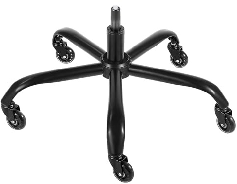 VEVOR Office Chair Base Replacement, 28, Static Load Capacity: 2500 lbs, Heavy Duty Universal Computer Desk Chair Stool Base Part with 5 Casters and Gas Cylinder, Black