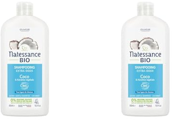 Natessance - Shampooing extra-doux - Coco Bio & Kératine végétale 500 ml (Lot de 2)