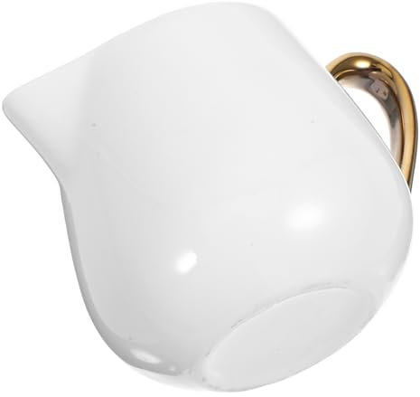 Ciieeo 1pezzi Bidone Del Latte in Ceramica Bianca Contenitore Per Latte e Salsa Pratico e Resistente Per Uso in Casa e Ristoranti