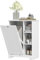 HOMCOM Mobile Portabiancheria per Bagno con Cesto Rimovibile, Armadietto Mobiletto Bagno Salvaspazio, Mobile lavanderia con Sacca Portabiancheria Pieghevole e 3 Ripiani, 60x38x86 cm, Bianco