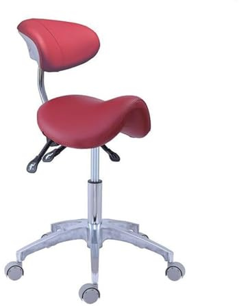 FXLUHAY Silla de Montar, Silla de Montar, Taburete rodante con Respaldo, Silla de Esteticista, Silla de Montar giratoria de 360°(A2)