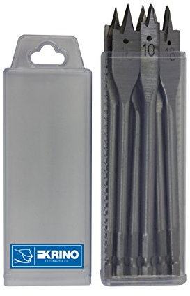 Krino 05055100 - Set Mecchie Piatte per Legno, Codolo Esagonale ¼ - 6 Pezzi