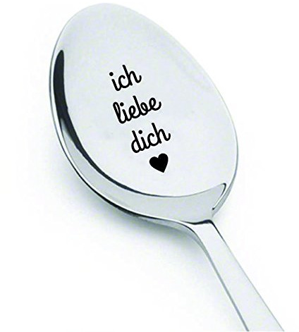 signatives Ich liebe dich Löffel. Geschenk zum Valentinstag, I Love you Spoon Geschenk für Freundin Freund, Ehemann Frau Vater und Mutter