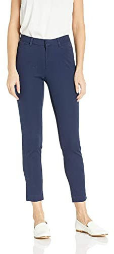 Amazon Essentials Pantaloni alla Caviglia Skinny Donna, Blu Marino, 50 Corto