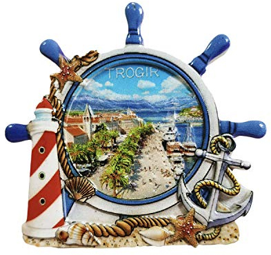 Trogir Kroatien 3D-Ruder-Kühlschrankmagnet, Kunstharz, Reise-Souvenirs, handgefertigte Dekoration für Zuhause und Küche, Kroatien, Kühlschrankmagnet, Sammlung, Geschenk