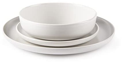 Excelsa Nordic Servizio Tavola 12 Pezzi, Ceramica, Bianco