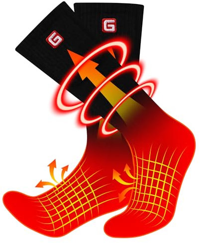 G Beheizte Socken Männer Frauen Batteriesocken wiederaufladbare elektrische Socken,batteriebetriebene Akku Beheizte Socken,Winter Thermo Heizsocken Batteriesocke Skifahren Radfahren Jagd Fußwärmer
