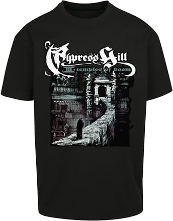 Mister Tee Cypress Hill Temples of Boom-Tee Oversize T-shirt för män, Svart, M
