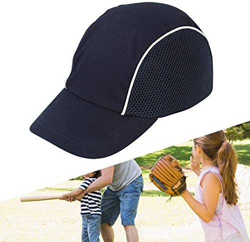 Tefola Sicherheitskappe, Baseball-Anstoßkappe, stoßfest, leicht, atmungsaktiv, Schutzhelm, Kopfschutz mit reflektierendem Streifen