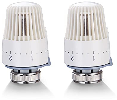 2PCS Thermostatic Radiator Valve Head Only for Heat Dissipation of Water Heating and Geothermal Control Valve Replacement Head