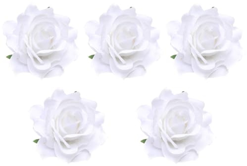 LALAFINA 5 Stücke Braut Kopfschmuck Für Hochzeit Rose Haarspange Hochzeit Haarteile Haarclip Rosen Blumen Haarspangen Blumen Haarspangen für Frauen Mädchen Party Strandhochzeit