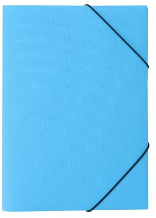 FRETONBA FRETONBA Postmappe A4 Schule, 10er Eckspannermappen a4, Sammelmappe, Papphefter mit Gummizug, aus Kunststoff, Ordner für Büro und Schule, Dokumentenmappe Hohe Ladekapazität Blau