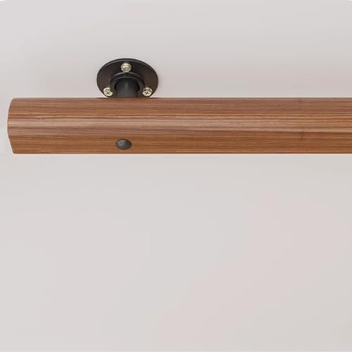 LQSYBHD 50-140cm Handlauf Holz, Buche,Geländer Treppengeländer lackiert, mit stabilen Handlaufhaltern,Treppenhandlauf Wandhandlauf Wand Treppe,Wandmontage Stufenhandläufe(Size:100cm/39.3in)
